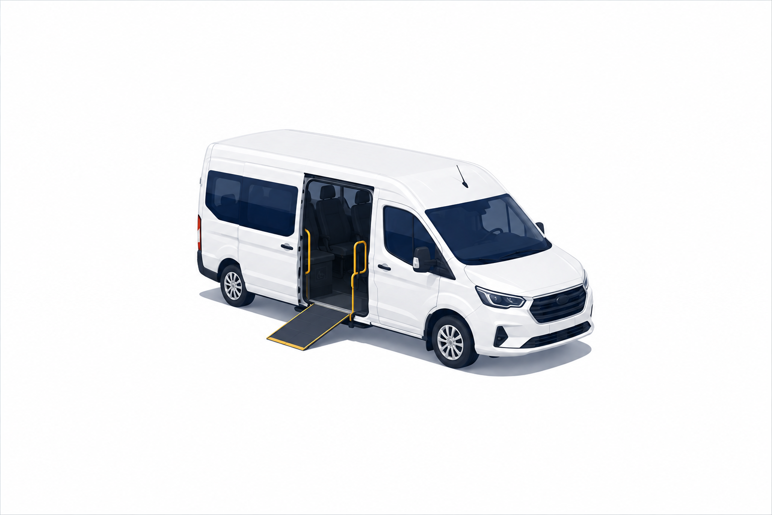 Minibus accessible aux fauteuils roulants